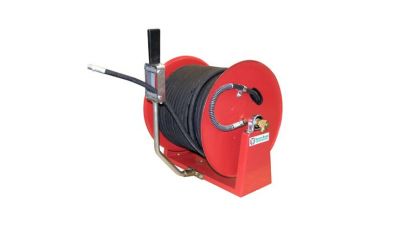 Hose reels, with hydraulic drive