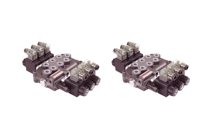 Hydraulické smerové ventilové bloky; elektricky ovládané