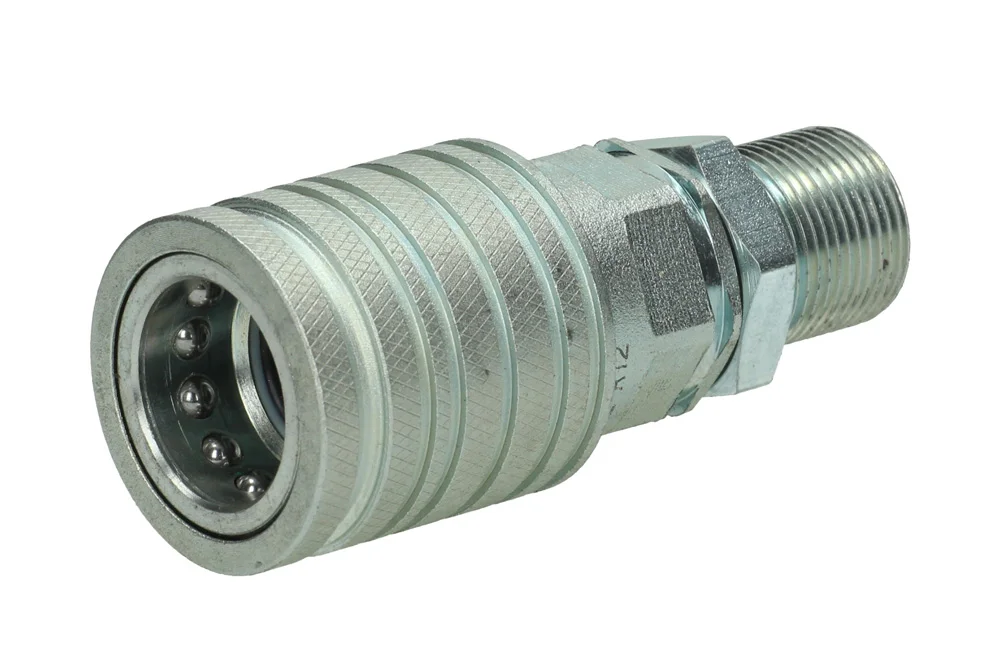 Hydraulická priechodka rýchlospojky ISO-A s metrickým vonkajším závitom so ventilom, PUSH PULL, typ IA