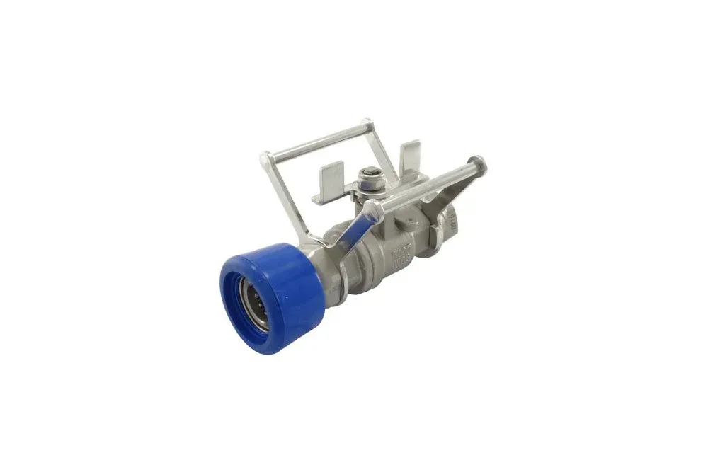 Guľový ventil 1/2" s oblúkmi, sedlo rýchlospojky DN11,8, nerezová oceľ, BARRCP2