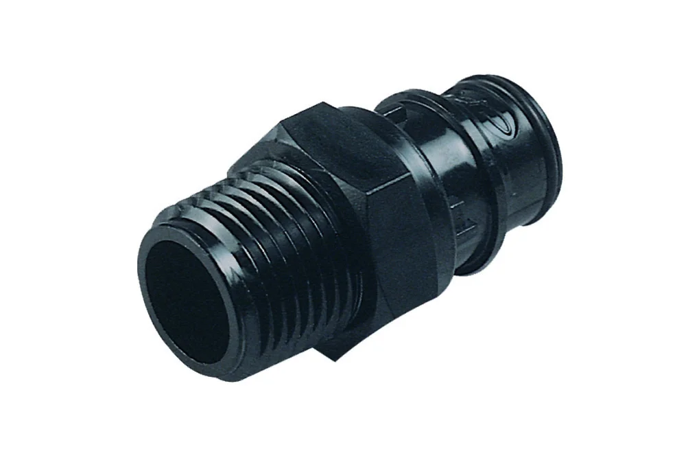 Rýchlospojka s vonkajším závitom NPT, polysulfon UV, séria HFC DN 12,7