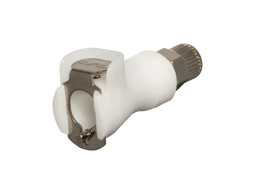 Rýchlospojka pre hadicu s maticou a ventilom, acetal, séria PMC DN 3,2