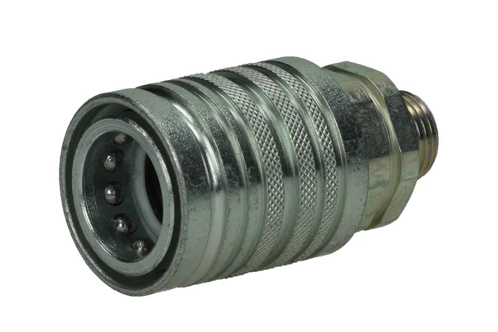 Hydraulická rýchlospojka ISO-A s METRICKÝM VONKAJŠÍM ZÁVITOM s ventilom, PUSH PULL, typ PPV3