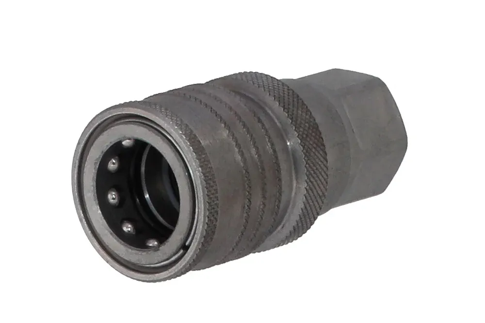 Hydraulická rýchlospojka s ventilom, zásuvka s vnútorným závitom BSP, z ocele, DNP PTV1