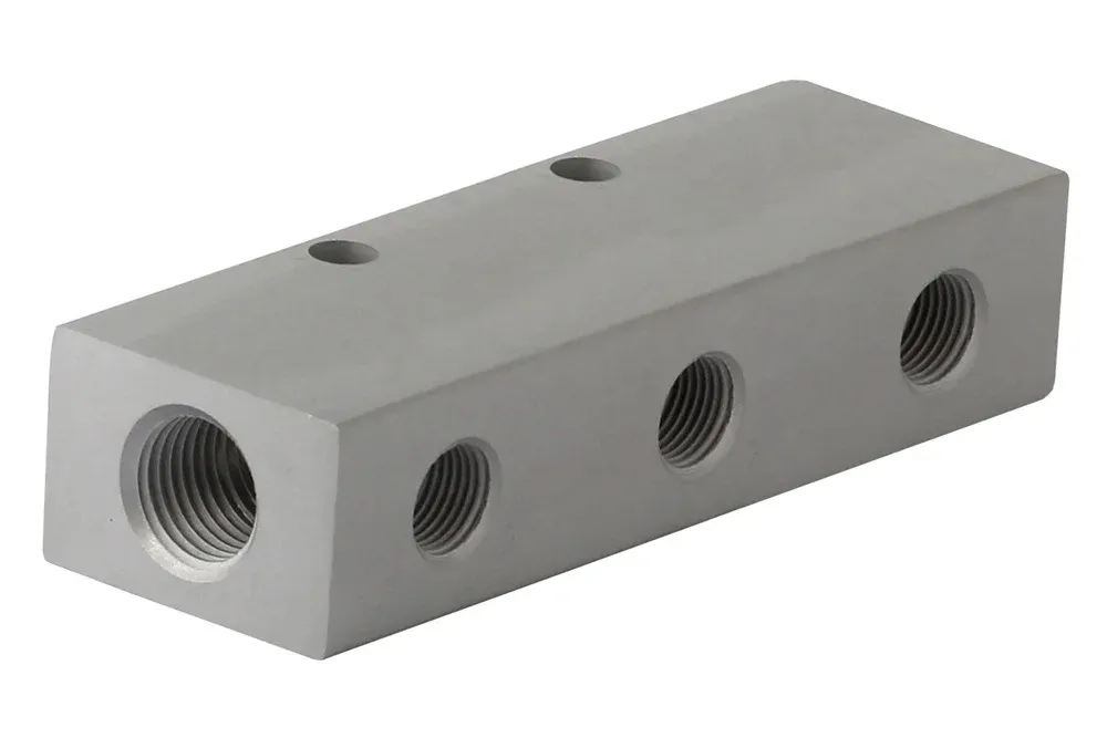 Rozdeľovacia lišta s protichodnými výstupmi 1/8” - 1/4”, hliník