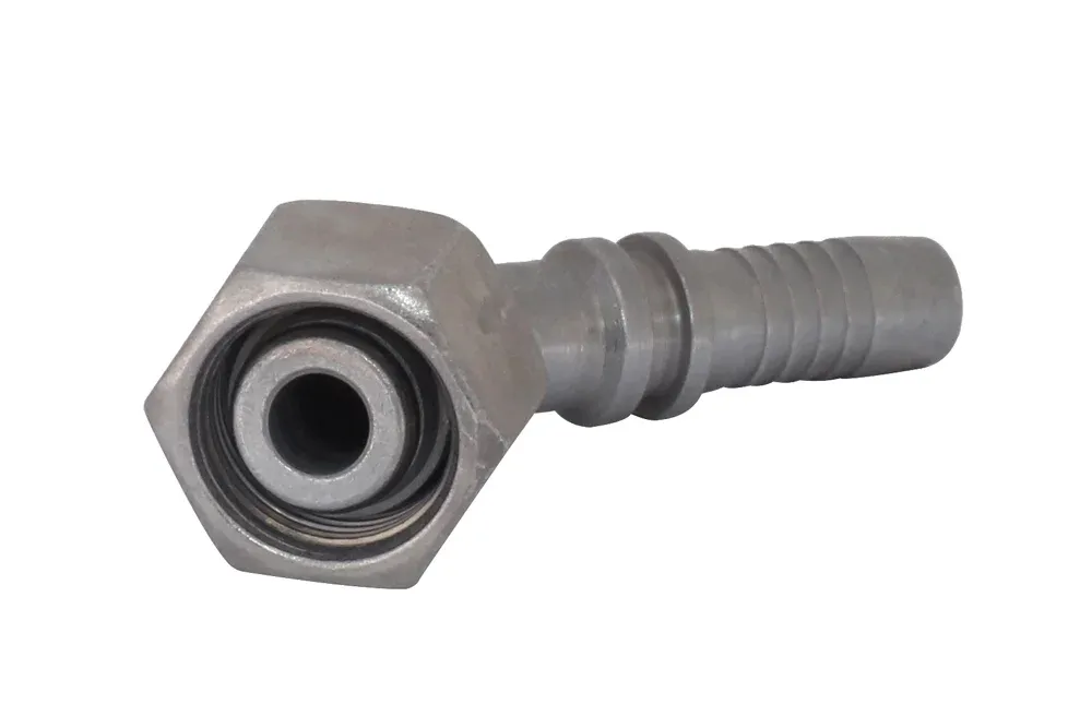 Hydraulická koncovka DKOS 45°, typ ZMW322, ťažká séria, uhlíková oceľ, zinok-nikel
